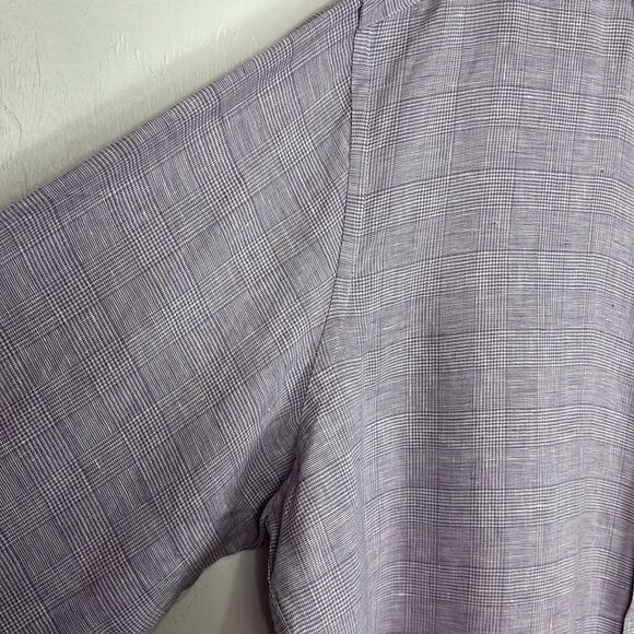 UNTUCKit Plaid Linen Wrinkle Resistant Long Sleeve Button Down Shirt Size XXXL - Picture 2 of 10
